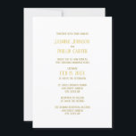 Oro simple - Invitación Boda/recepción<br><div class="desc">Moderna a mediados del siglo XX - Invitación Boda/Recepción</div>