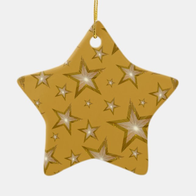 Oro Stars ornamento star oro (Frente)