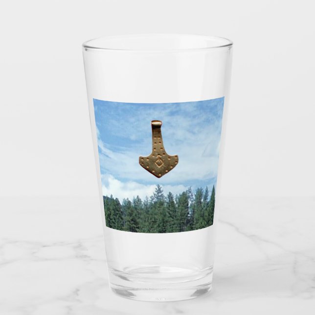 Oro Thor Hammer árboles Collins vaso tumbler (Anverso)