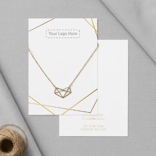Oro tu logotipo collar o tarjeta de visualización 