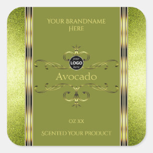 Oro verde forestal con logotipo de etiquetas de pr