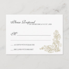 Oro vintage y respuesta gris