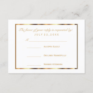 Oro y blanco RSVP