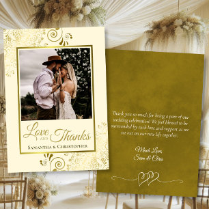 Oro y crema amor y agradecimiento a Posh Boda nota