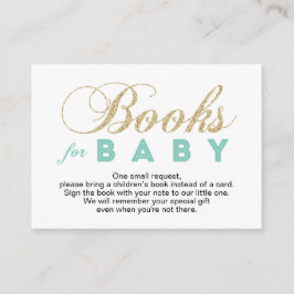 Oro y menta | Baby Shower Traer una tarjeta de lib