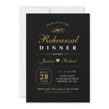 Oro y Negro | Invitación elegante para la cena de
