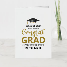 Oro y Negro | Regalo personalizado de graduación m