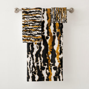 Oro y negro Safari Moderno Lluvia Selva Glam