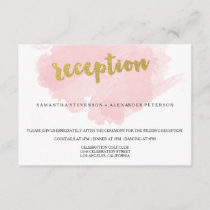 Oro y recepción nupcial de la acuarela de Rubor