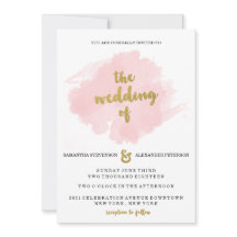 Oro y Rubor que casan la invitación