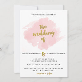 Oro y Rubor que casan la invitación