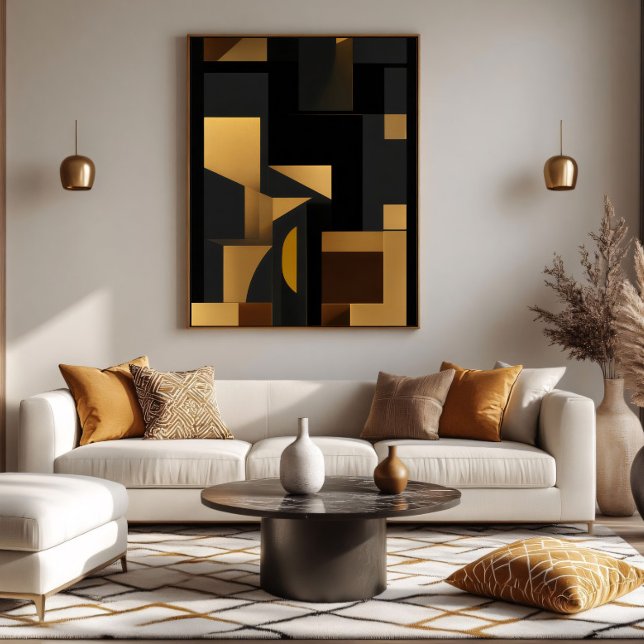 Oro y sombra: El baile de la impresión de lienzo d (Subido por el creador)