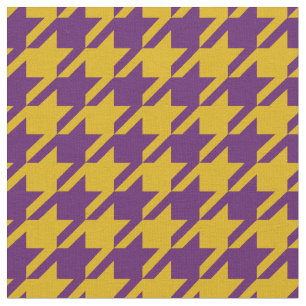 Oro y tela púrpura de Houndstooth