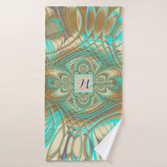 Oro y toalla de baño geométrica abstracta de la (Toalla de baño)