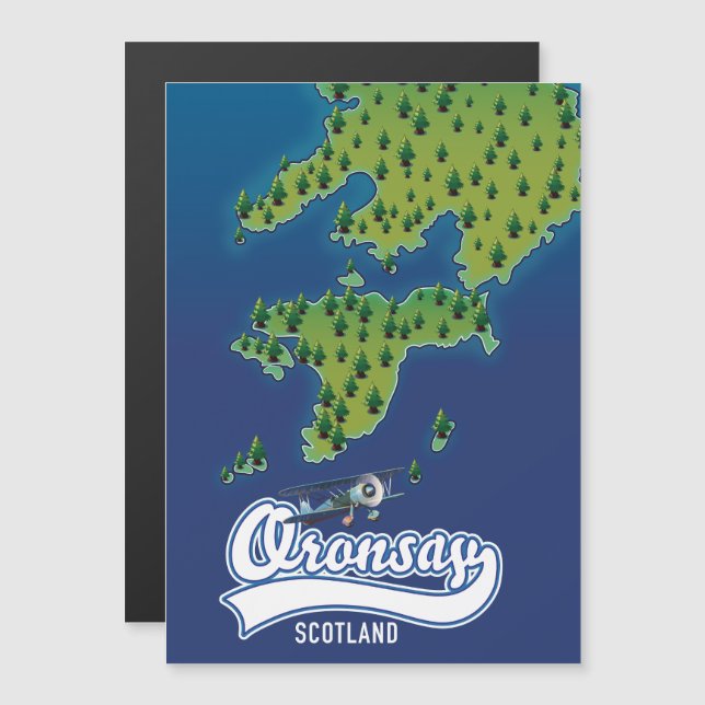 Oronsay Escocia mapa isla  (Anverso/Reverso)