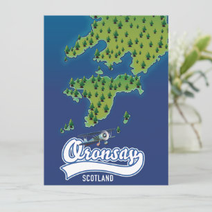 Oronsay Escocia mapa isla