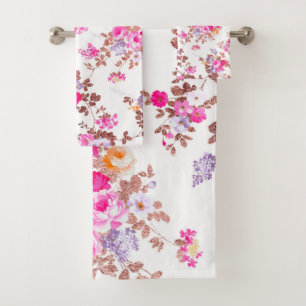 Orosos rosados moda de campo floral vintage b