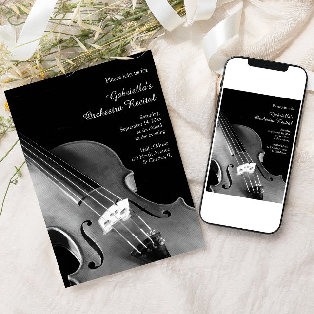 Orquesta clásica de violín Invitación Recital (Subido por el creador)