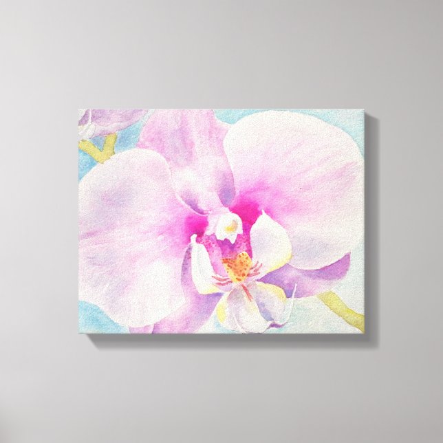 Orquídea 2 Acuarela sobre lienzo (Anverso)