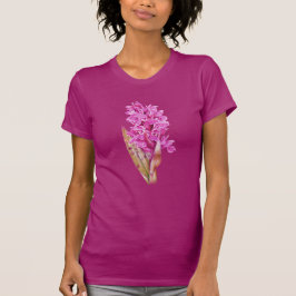 Orquídea acuarela arte camiseta púrpura rosa
