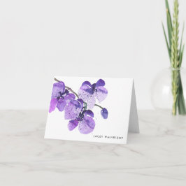 Orquídea acuarela Notecard personalizada
