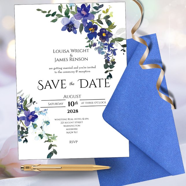 Orquídea Azul Guardar la invitación a la boda de f (Subido por el creador)