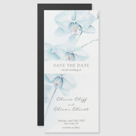Orquídea azul suave Guardar la invitación magnétic