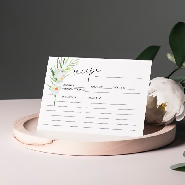 Orquídea Blanca | Tarjeta de receta de ducha de no (Subido por el creador)