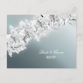 Orquídea Blanca - Tarjeta RSVP de boda