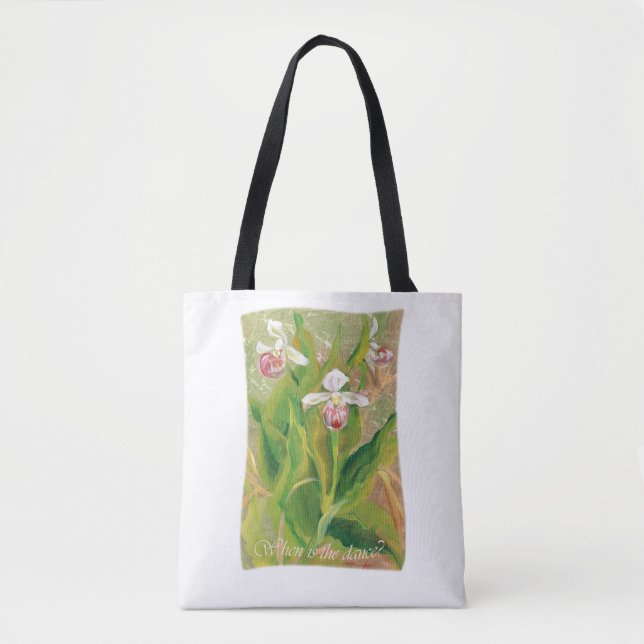 Orquídea ¿Cuándo es el baile? Bolso de tela al hom (Anverso)