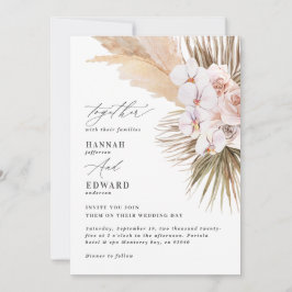 Orquídea de palma de pasto de pampas rústico moder