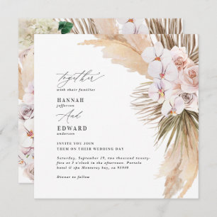 Orquídea de palma de pasto de pampas rústico moder