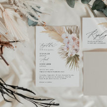 Orquídea de palma de pasto de pampas rústico moder