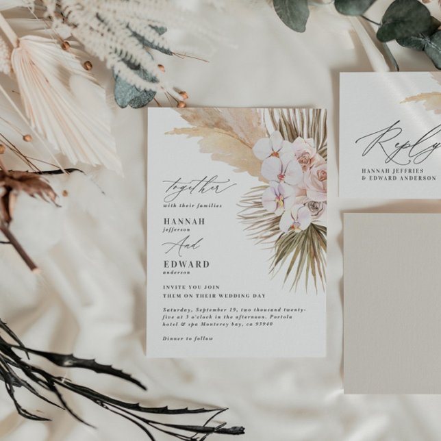 Orquídea de palma de pasto de pampas rústico moder (Subido por el creador)