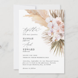 Orquídea de palma de pasto de pampas rústico moder