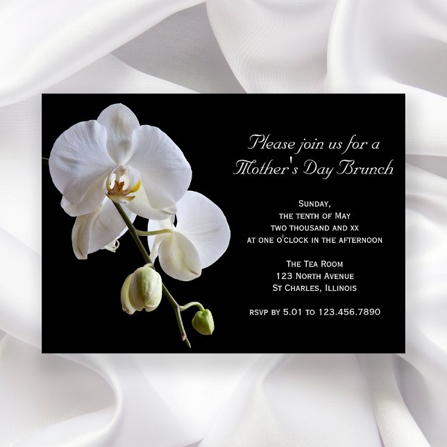 Orquídea en la invitación de brunch del Día de la  (Subido por el creador)
