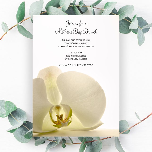 Orquídea en la invitación de brunch del Día de la  (Subido por el creador)