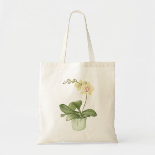 Orquídea en una bolsa de asas de Acuarela del pot