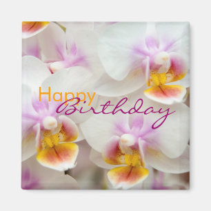 Orquídea • Imán del feliz cumpleaños