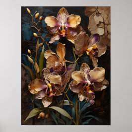 Orquídea Majestad - poster de arte digital de flor