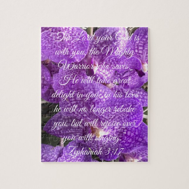 Orquídea Púrpura / Rompecabezas Biblia (Vertical)