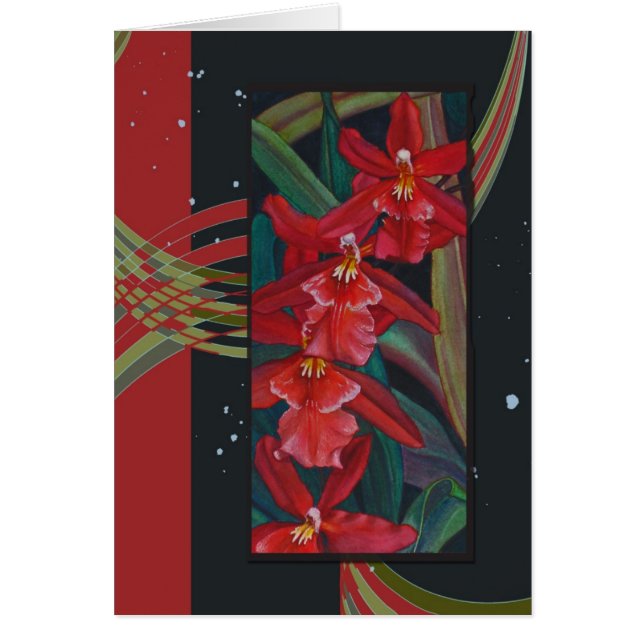 Orquídea roja (Frente)