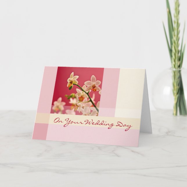 Orquídea roja • Tarjeta de la enhorabuena de la (Anverso)