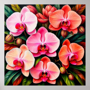 Orquídea Rosa Elegante Decoración de Hogar Sofisti
