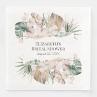 Orquídea tropical Boho y servilleta de papel Monst