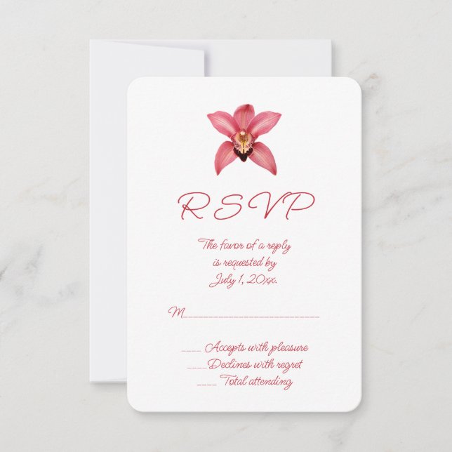Orquídea Wedding RSVP (Anverso)
