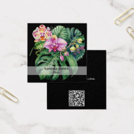 Orquídeas acuáticas y tarjetas de visita Monstera