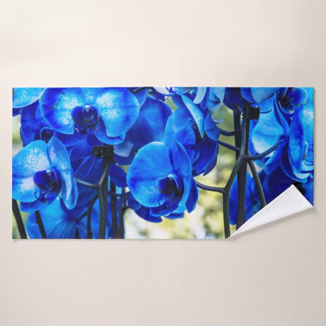 Orquídeas azules (Toalla de baño)