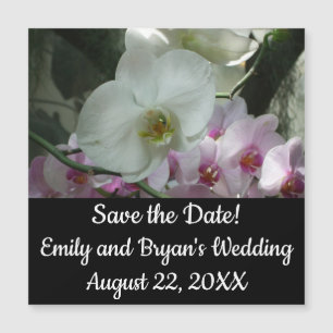 Orquídeas blancas y moradas