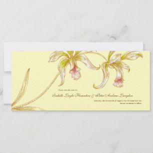 Orquídeas de bonito Guardar la tarjeta de Boda de 
